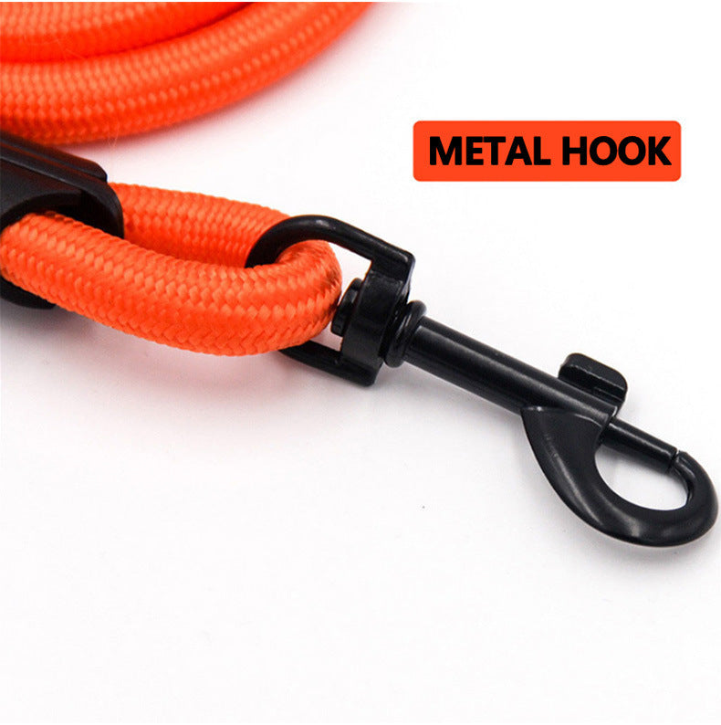 Reflective Nylon Dog Collar Rope – Adjustable Safety Strap for Pets