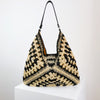 Women’s Handmade Straw Woven Shoulder Bag – Hollow Contrast Color Tote