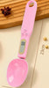 LCD Digital Spoon Scale UK in pink, featuring a wide display for accurate ingredient measurement.