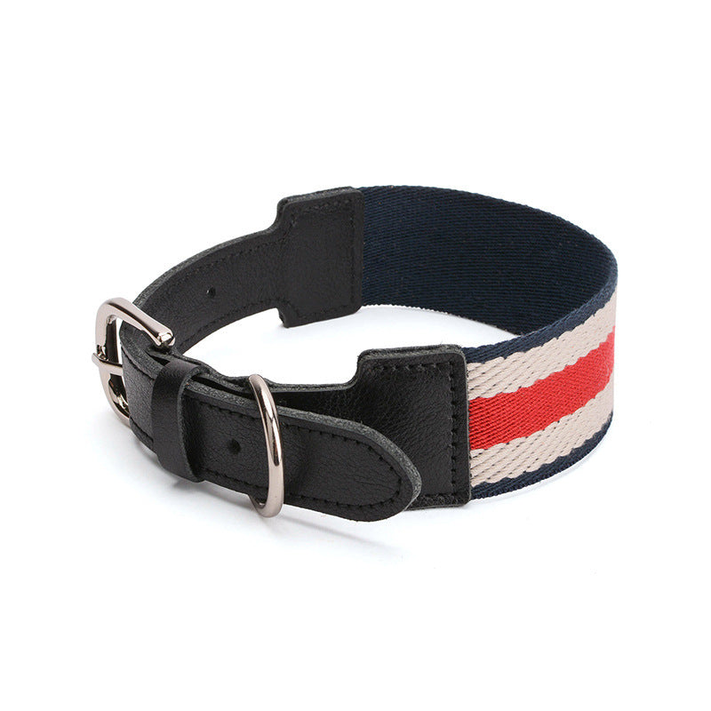 Adjustable Stripe Collar Strap for Pets – Durable Pet Accessories