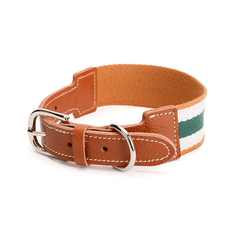 Adjustable Stripe Collar Strap for Pets – Durable Pet Accessories