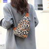 Leopard Print USB Sling Chest Bag for Women – Headphone Jack Crossbody Backpack