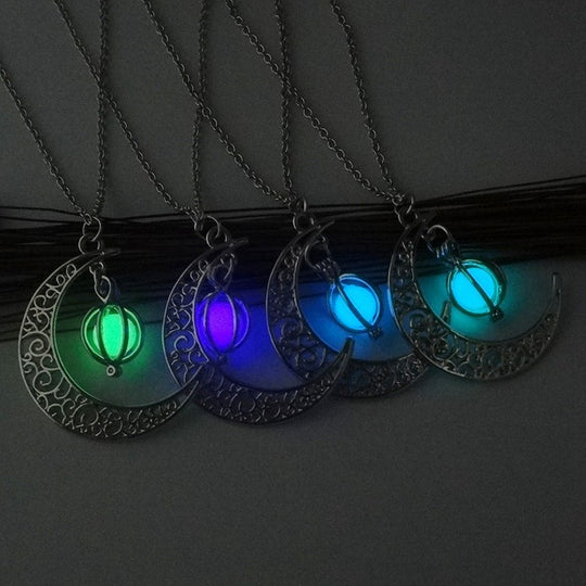 Luminous Moon Pendant Necklace UK