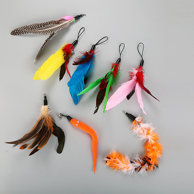 Funny Cat Feather Wand Toy Set – Interactive Fishing Rod Play for Cats
