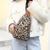 Leopard Print USB Sling Chest Bag for Women – Headphone Jack Crossbody Backpack