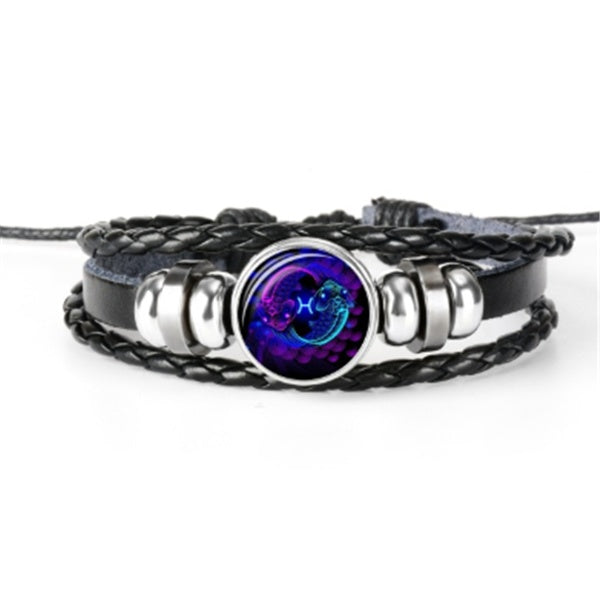 Zodiac Constellation Bracelet – Braided Unisex Wristband