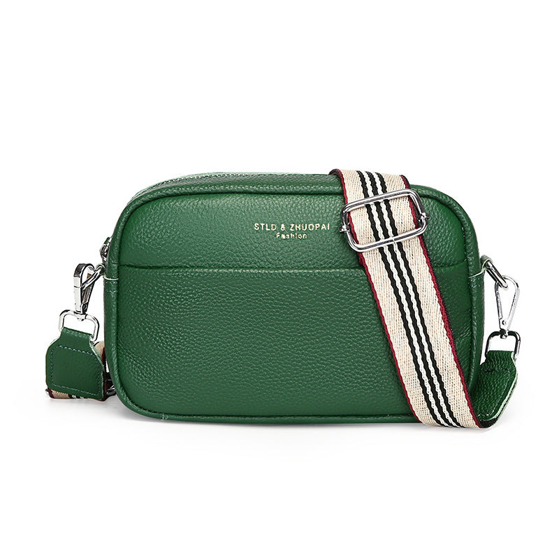 Women’s Top-Layer Cowhide Small Square Shoulder & Messenger Bag – Premium Leather Crossbody Purse