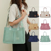 Women’s Large Capacity Canvas Tote & Crossbody Bag – Multi-Pocket Waterproof Messenger Mommy Bag