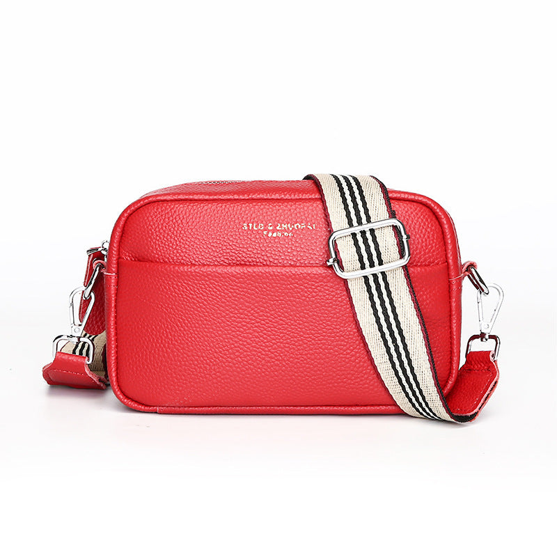 Women’s Top-Layer Cowhide Small Square Shoulder & Messenger Bag – Premium Leather Crossbody Purse