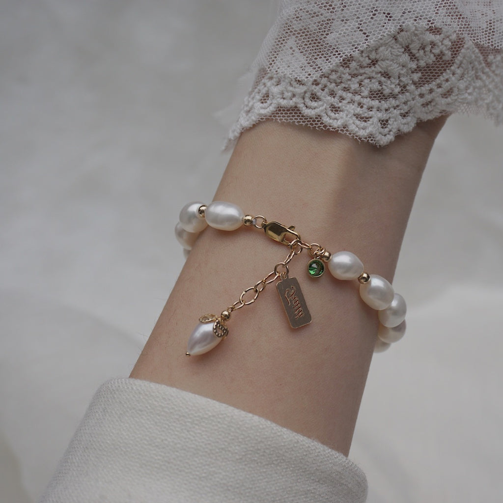 Zircon and Pearl Bracelet UK