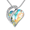 Exclusive Heart Geometric Necklace – Sterling-Look Silver Clavicle Chain
