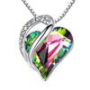 Exclusive Heart Geometric Necklace – Sterling-Look Silver Clavicle Chain
