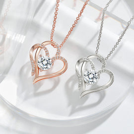 Zircon Double Love Necklace UK