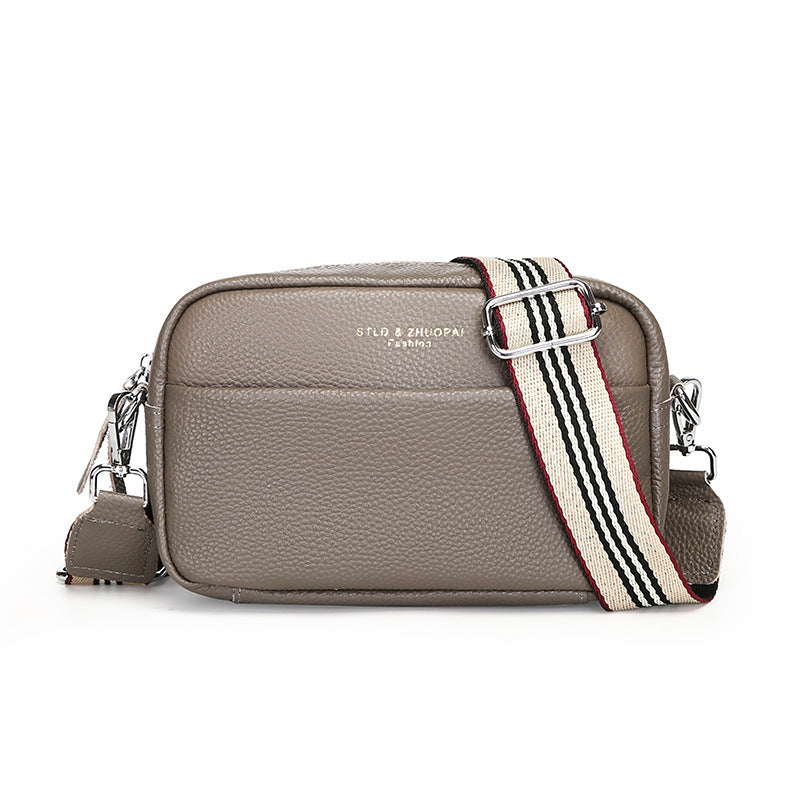 Women’s Top-Layer Cowhide Small Square Shoulder & Messenger Bag – Premium Leather Crossbody Purse