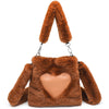 Women’s Fluffy Plush Tote & Shoulder Bag – Top-Handle Winter Handbag Comfort Style