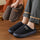 Men’s Warm Plush House Slippers – Non-Slip Indoor Floor Shoes