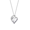 Exclusive Heart Geometric Necklace – Sterling-Look Silver Clavicle Chain