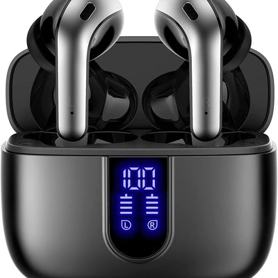 Wireless Bluetooth 5.3 Earbuds | Waterproof Noise-Cancelling Headphones with Charging Case
