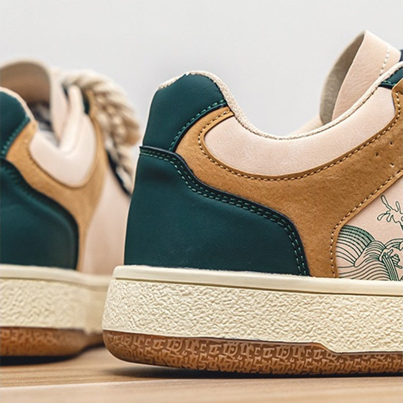 Men’s Lace-Up Casual Shoes – Soft Thick Sole Breathable Trainers for Daily Walk & Style