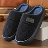 Men’s Warm Plush House Slippers – Non-Slip Indoor Floor Shoes