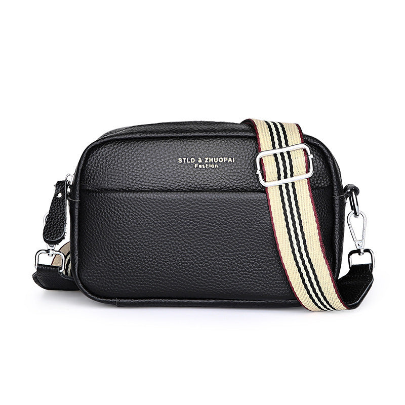 Women’s Top-Layer Cowhide Small Square Shoulder & Messenger Bag – Premium Leather Crossbody Purse