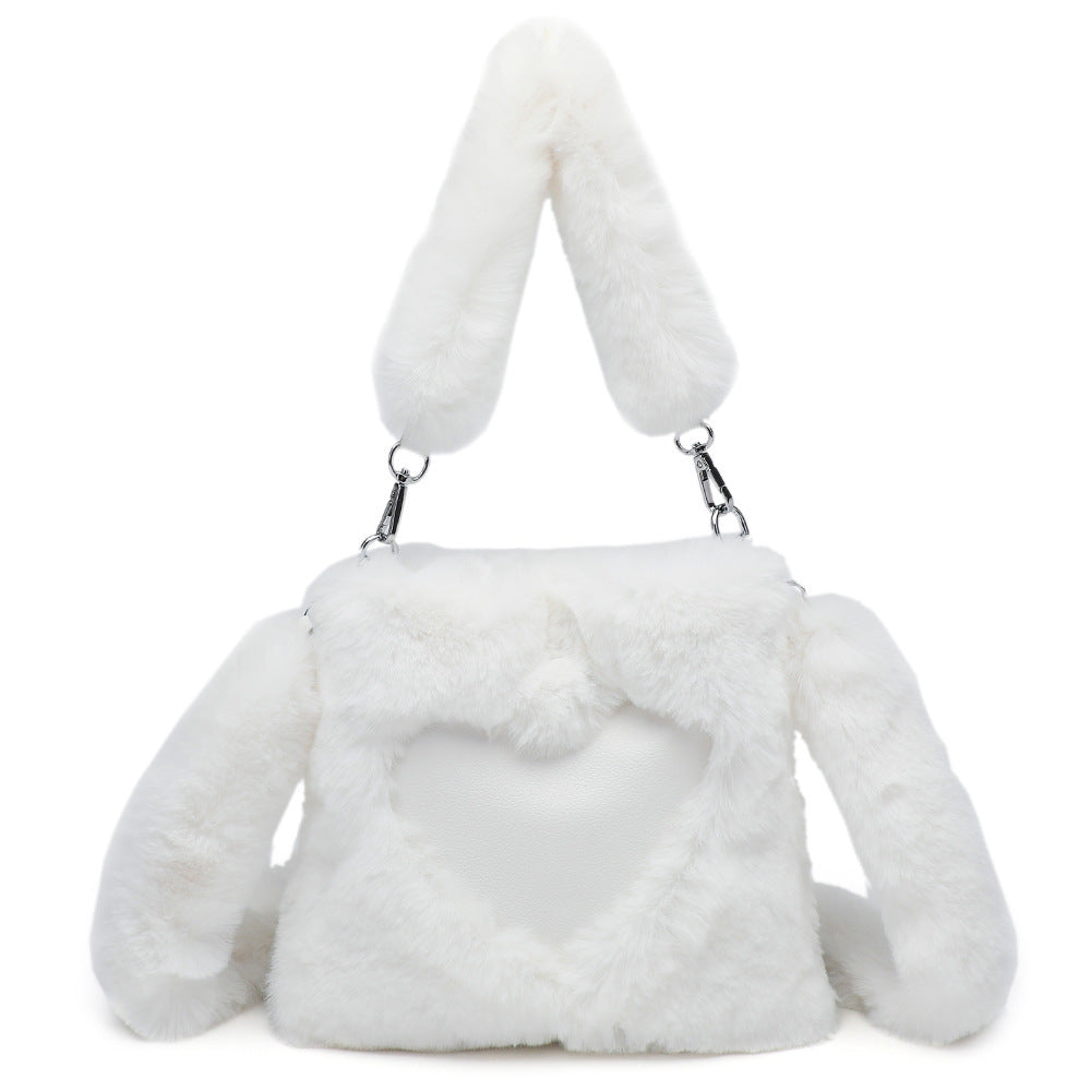 Women’s Fluffy Plush Tote & Shoulder Bag – Top-Handle Winter Handbag Comfort Style