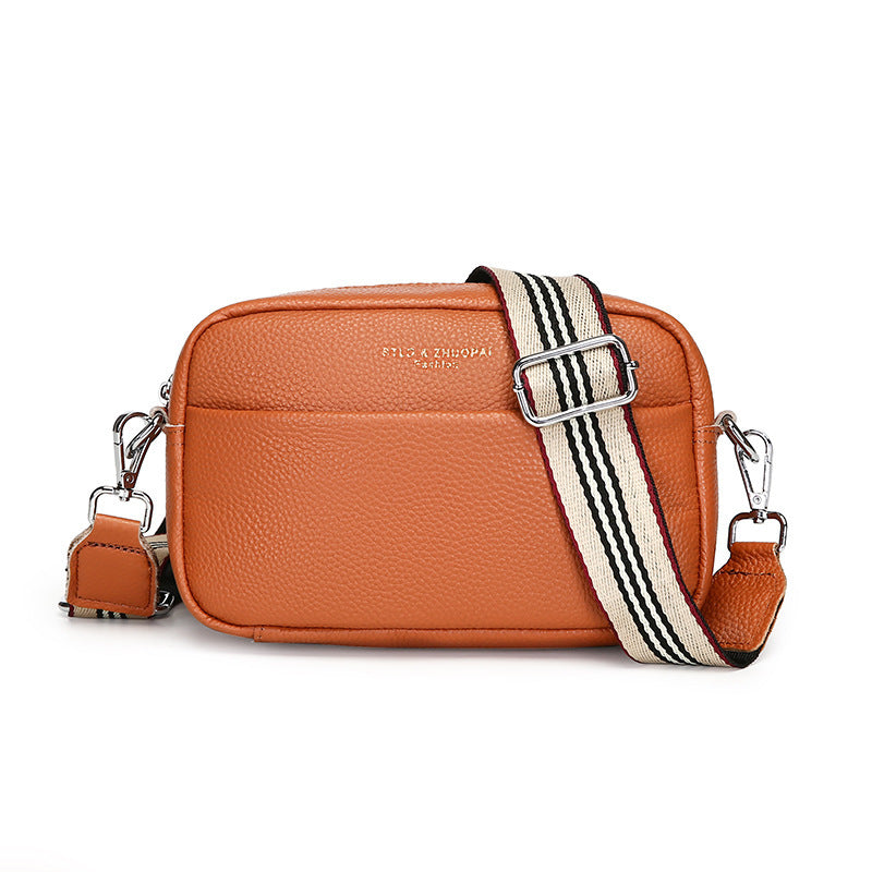 Women’s Top-Layer Cowhide Small Square Shoulder & Messenger Bag – Premium Leather Crossbody Purse